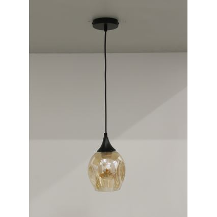 Hanglamp aan een koord ASPA 1xE27/40W/230V zwart