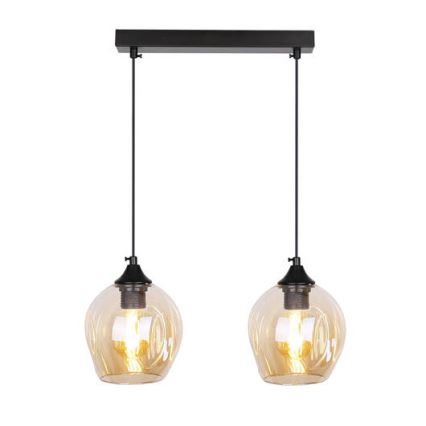 Hanglamp aan een koord ASPA 2xE27/40W/230V zwart