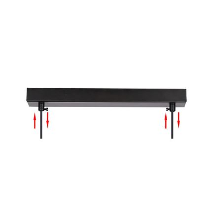 Hanglamp aan een koord ASPA 2xE27/40W/230V zwart