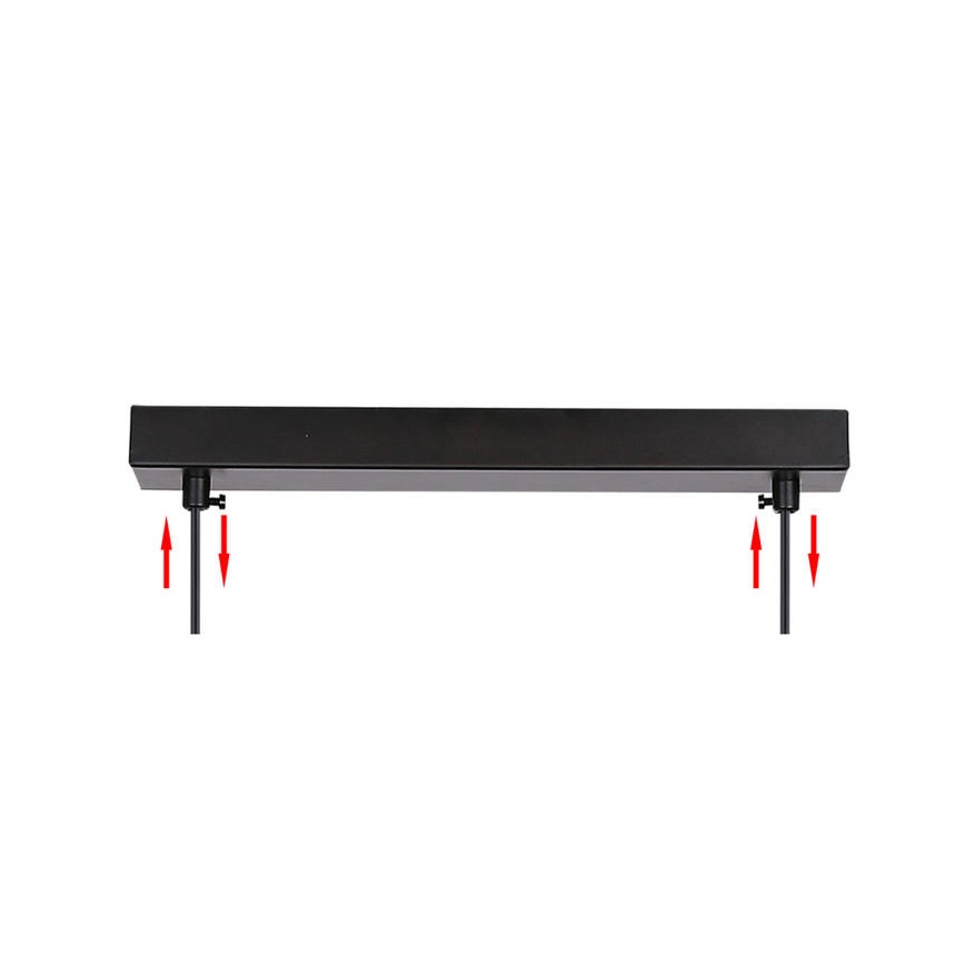Hanglamp aan een koord ASPA 2xE27/40W/230V zwart