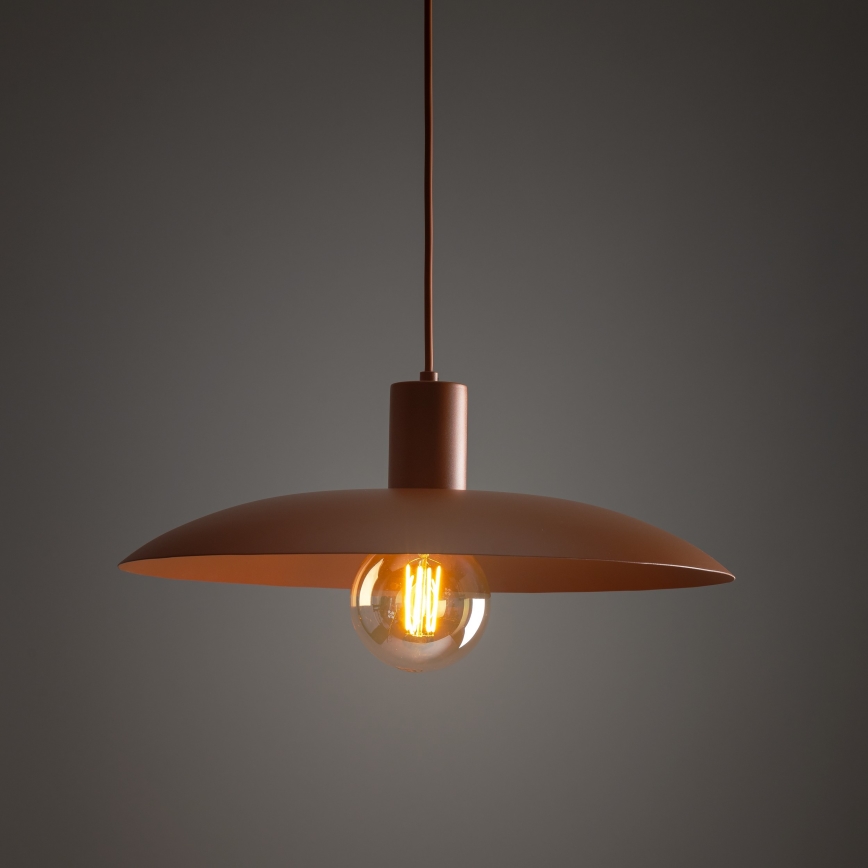 Hanglamp aan een koord ASTRA 1xE27/15W/230V diameter 41 cm baksteen