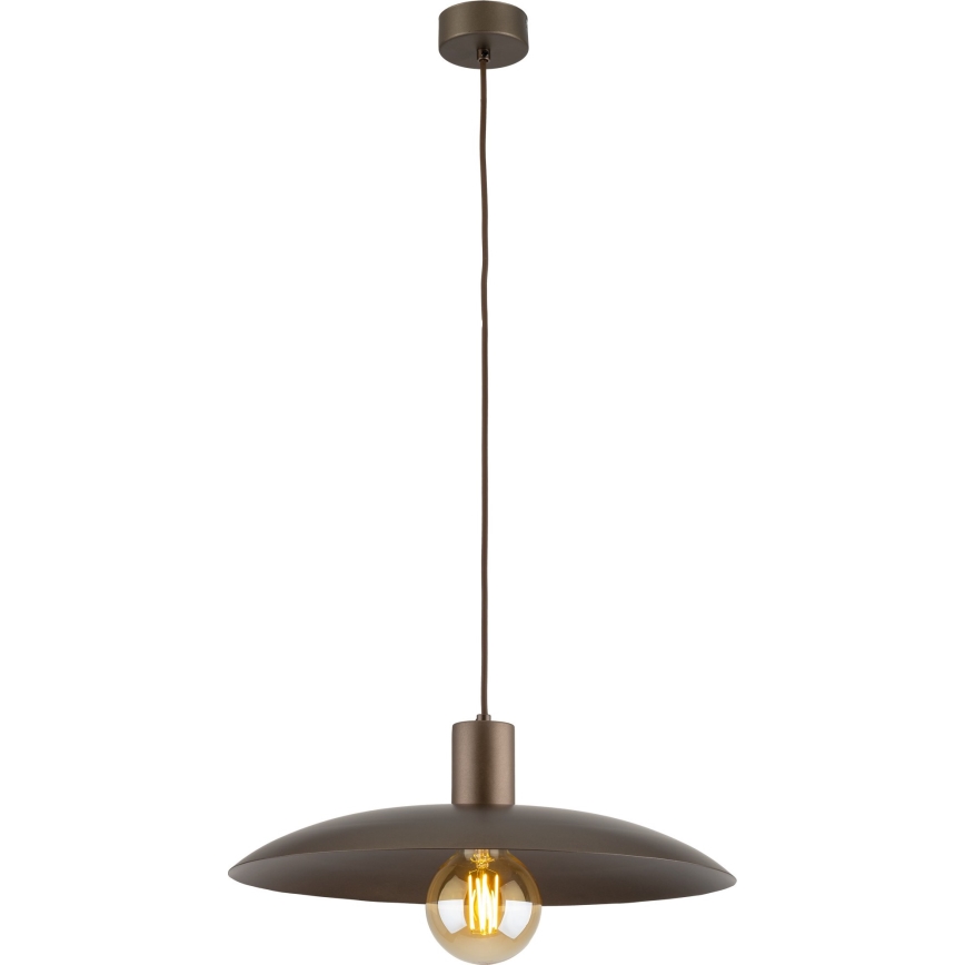 Hanglamp aan een koord ASTRA 1xE27/15W/230V diameter 41 cm bruin