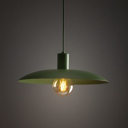 Hanglamp aan een koord ASTRA 1xE27/15W/230V diameter 41 cm groen