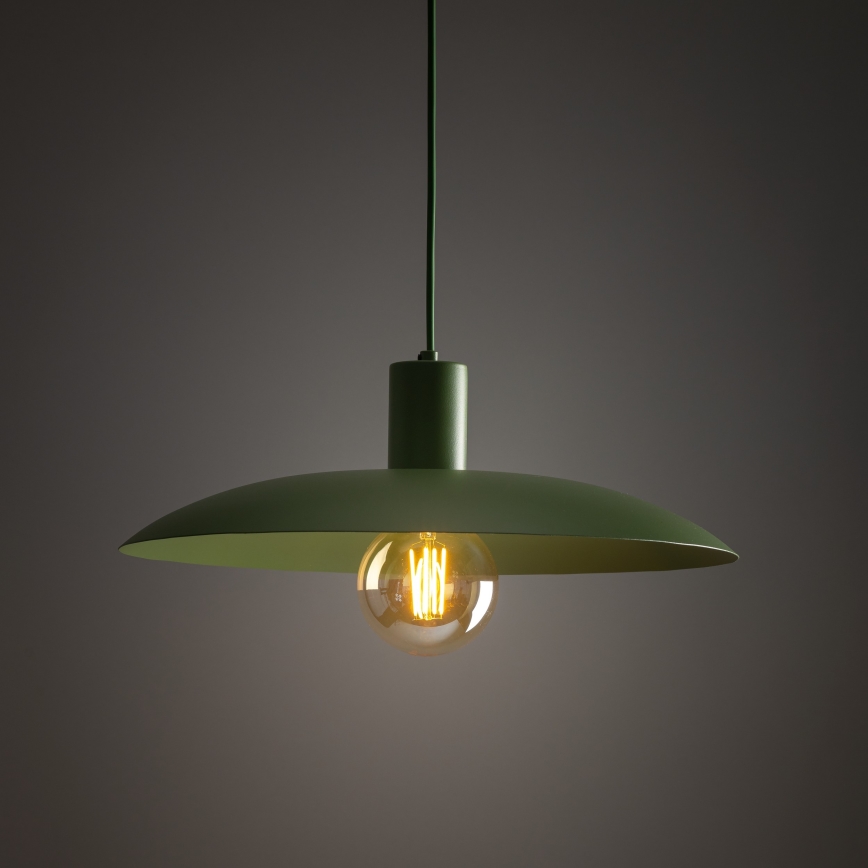 Hanglamp aan een koord ASTRA 1xE27/15W/230V diameter 41 cm groen