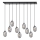 Hanglamp aan een koord ASTRAL 9xE14/10W/230V zwart/gerookt