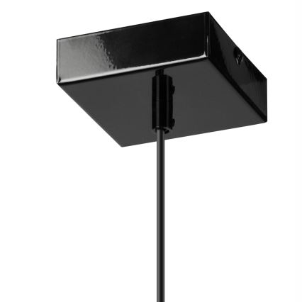 Hanglamp aan een koord ASTRID 1xE27/60W/230V glanzend zwart