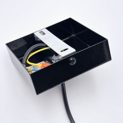 Hanglamp aan een koord ASTRID 1xE27/60W/230V glanzend zwart