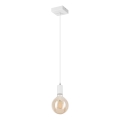Hanglamp aan een koord ASTRID 1xE27/60W/230V wit