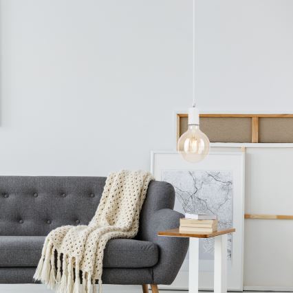 Hanglamp aan een koord ASTRID 1xE27/60W/230V wit