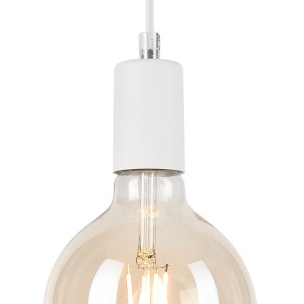 Hanglamp aan een koord ASTRID 1xE27/60W/230V wit