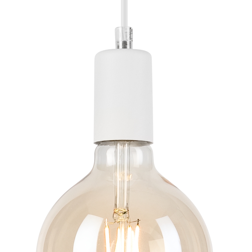 Hanglamp aan een koord ASTRID 1xE27/60W/230V wit