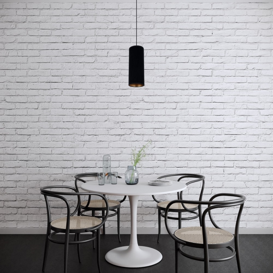 Hanglamp aan een koord AVALO 1xE27/60W/230V zwart