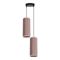 Hanglamp aan een koord AVALO 2xE27/60W/230V diameter 20 cm roze