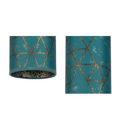 Hanglamp aan een koord AVALO 2xE27/60W/230V diameter 20 cm turquoise/goud