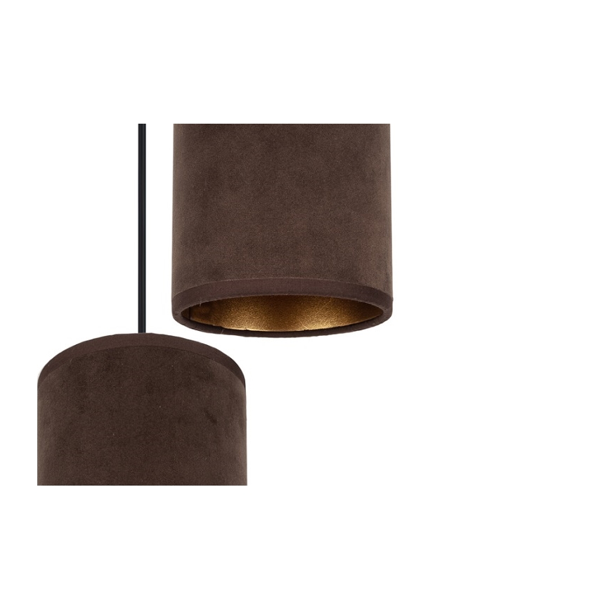 Hanglamp aan een koord AVALO 2xE27/60W/230V spin bruin/koper