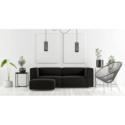 Hanglamp aan een koord AVALO 2xE27/60W/230V spin grijs/zwart