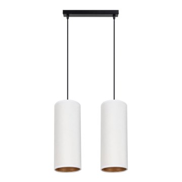 Hanglamp aan een koord AVALO 2xE27/60W/230V wit