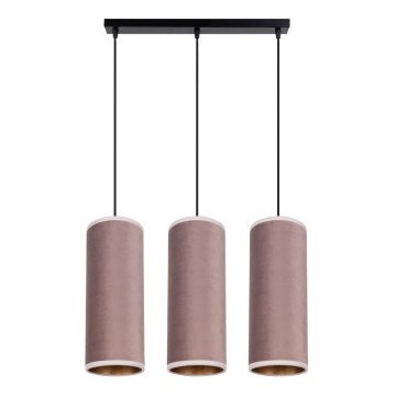 Hanglamp aan een koord AVALO 3xE27/60W/230V roze