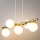 Hanglamp aan een koord AVOLA 5xG9/12W/230V goud