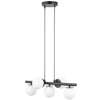 Hanglamp aan een koord AVOLA 5xG9/12W/230V zwart