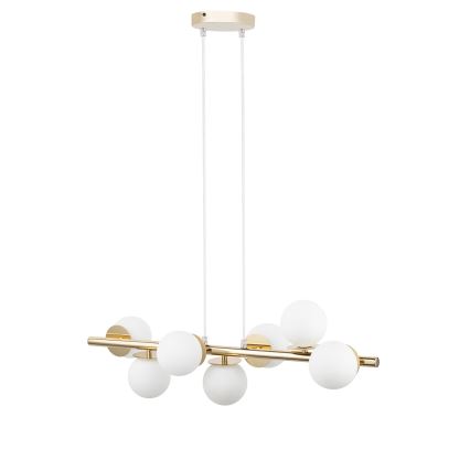 Hanglamp aan een koord AVOLA 7xG9/12W/230V goud