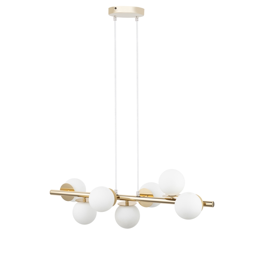 Hanglamp aan een koord AVOLA 7xG9/12W/230V goud