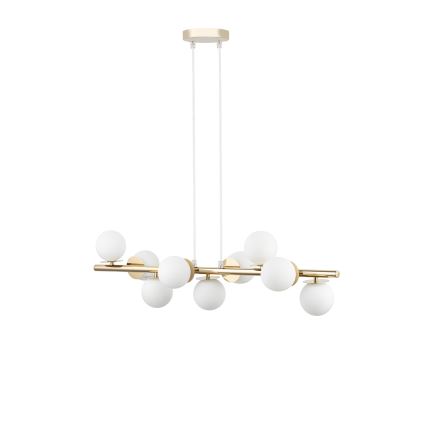 Hanglamp aan een koord AVOLA 9xG9/12W/230V goud