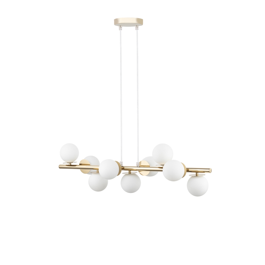 Hanglamp aan een koord AVOLA 9xG9/12W/230V goud