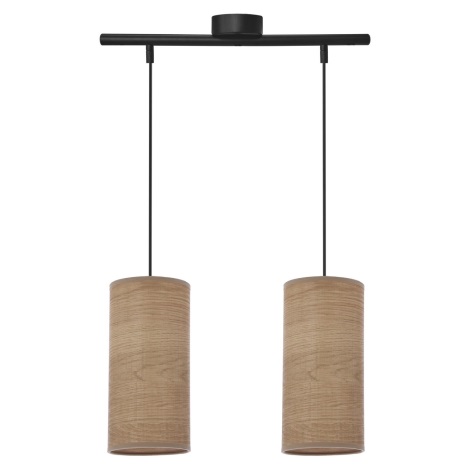 Hanglamp aan een koord BALLO 2xE27/60W/230V bruin