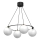 Hanglamp aan een koord BALLO 4xE27/15W/230V zwart/wit
