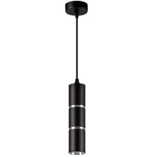 Hanglamp aan een koord BAMBOO 1xGU10/10W/230V zwart