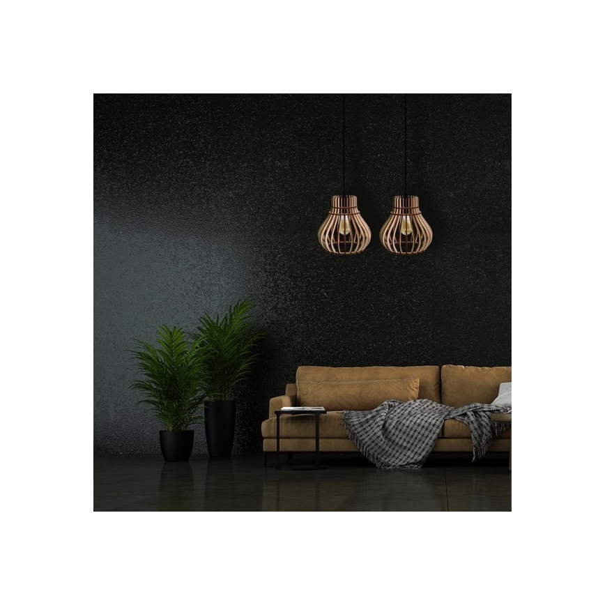 Hanglamp aan een koord BARREL 1xE27/24W/230V diameter 20 cm