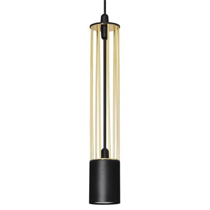Hanglamp aan een koord BARS 1xGU10/20W/230V goud/zwart
