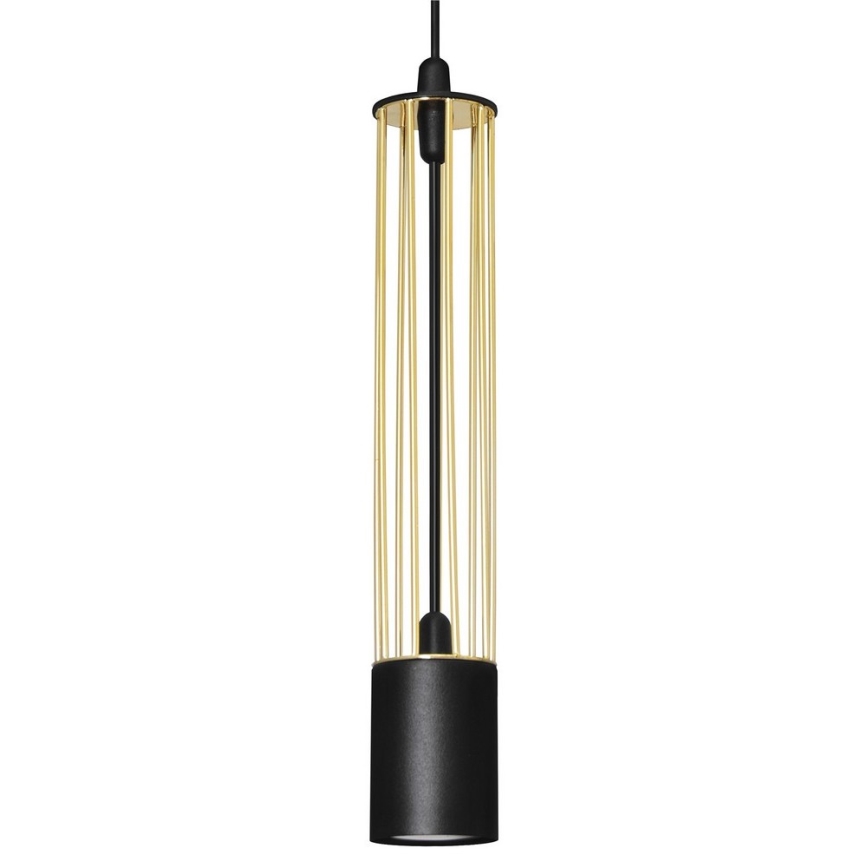 Hanglamp aan een koord BARS 1xGU10/20W/230V goud/zwart