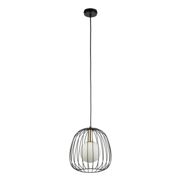 Hanglamp aan een koord BELL 1xG9/12W/230V diameter 24 cm zwart/goud