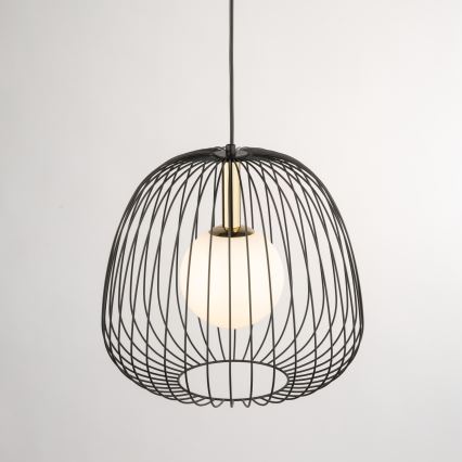 Hanglamp aan een koord BELL 1xG9/12W/230V diameter 33 cm zwart/goud