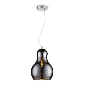 Hanglamp aan een koord BELLO 1xE27/60W/230V diameter 30 cm chroom