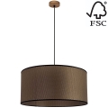 Hanglamp aan een koord BENITA 1xE27/40W/230V bruin/eiken – FSC gecertificeerd