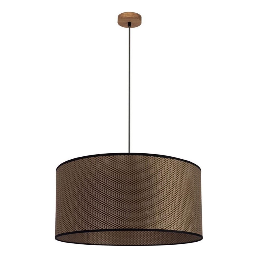 Hanglamp aan een koord BENITA 1xE27/40W/230V bruin/eiken