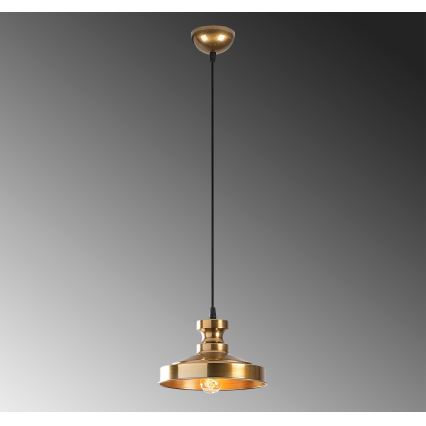 Hanglamp aan een koord BERCESTE 1xE27/40W/230V goud