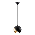 Hanglamp aan een koord BERCESTE 1xE27/40W/230V zwart/goud