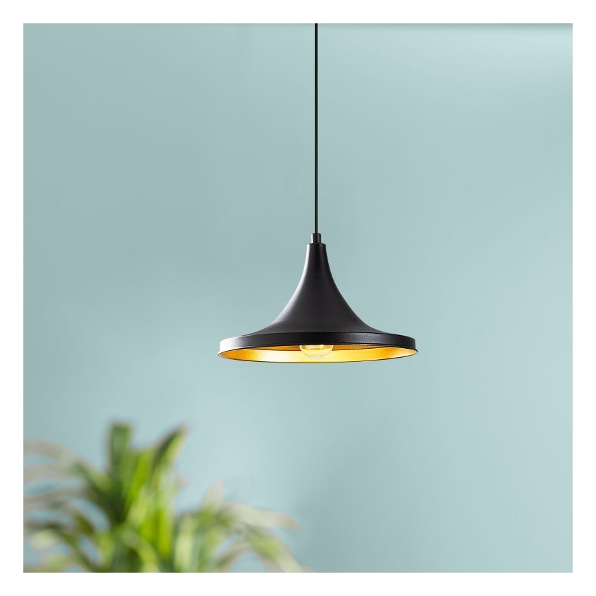 Hanglamp aan een koord BERCESTE 1xE27/40W/230V zwart