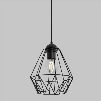 Hanglamp aan een koord BERGEN 1xE27/60W/230V zwart