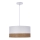 Hanglamp aan een koord BIANCO 1xE27/40W/230V wit/bruin