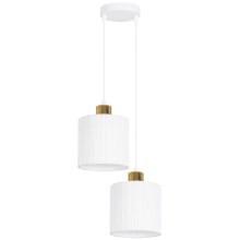 Hanglamp aan een koord BIZO 2xE27/60W/230V wit/goud