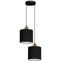 Hanglamp aan een koord BIZO 2xE27/60W/230V zwart/goud