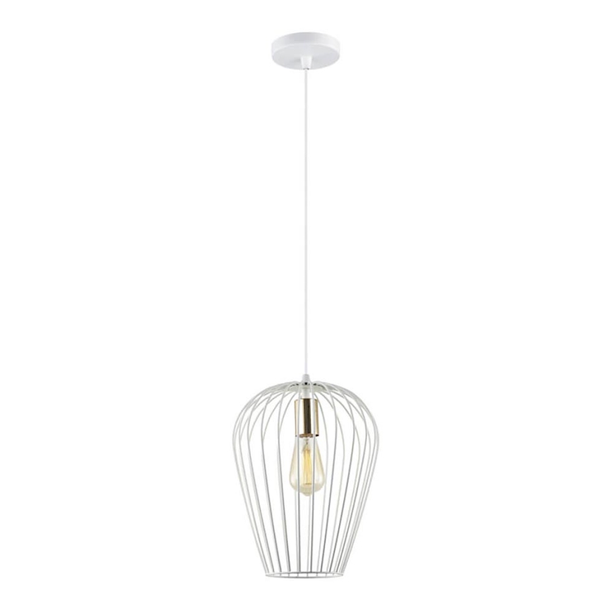 Hanglamp aan een koord BLANCHE 1xE27/11W/230V wit