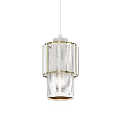 Hanglamp aan een koord BLANCO 1xE27/60W/230V wit