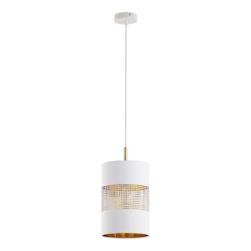 Hanglamp aan een koord BOGART 1xE27/15W/230V wit/goud