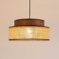 Hanglamp aan een koord BOHO 1xE27/60W/230V bruin/beige